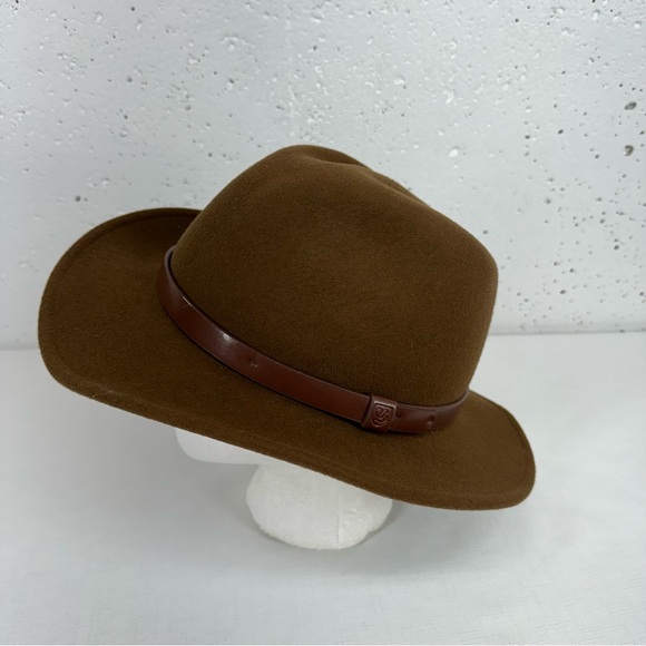 Brixton Accessories - Brixton Size Large 7 1/2 Messer Brown Wool Felt Fedora Hat